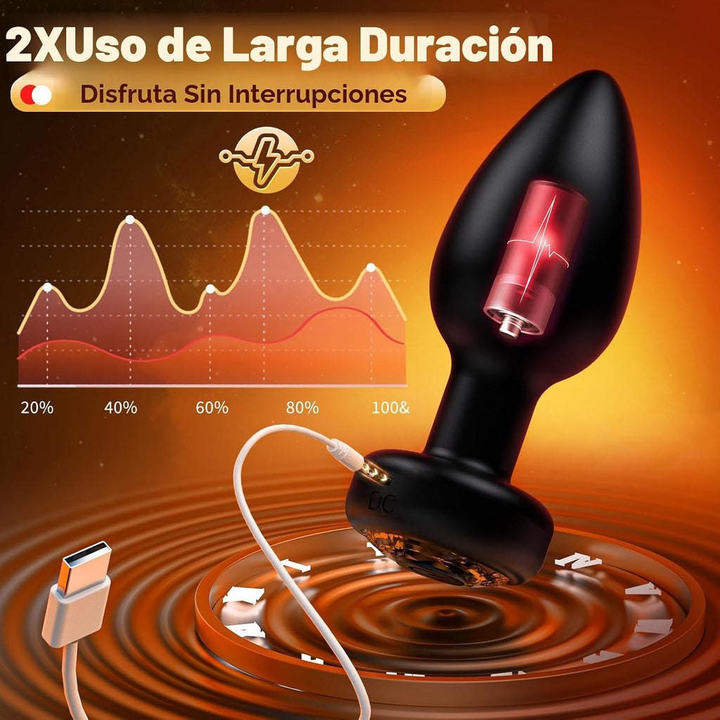 Tapón anal vibrador, tapón anal de silicona para adultos 3 piezas,...