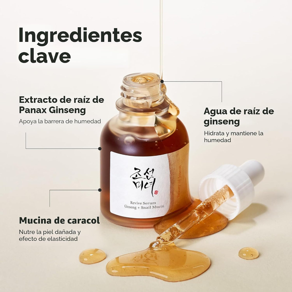 Beauty of Joseon - Suero de mucina de caracol y ginseng con peptido...