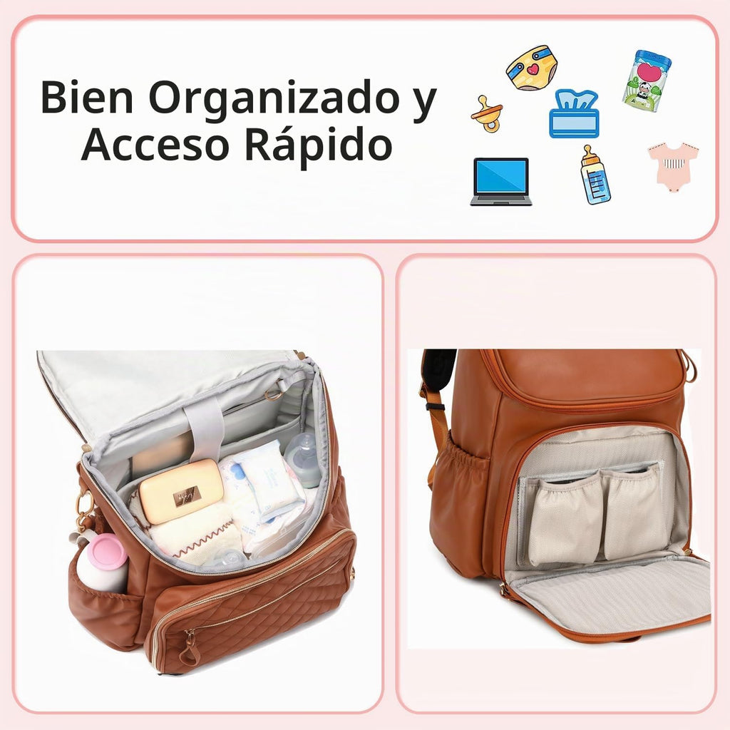 LORADI Mochila ligera para pañales, mediana | Clips para cochecito,...