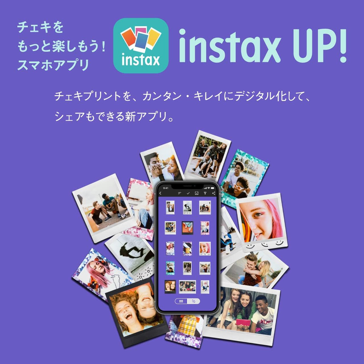 Fujifilm Cámara Instax Mini 12 de película instantánea, color morad...