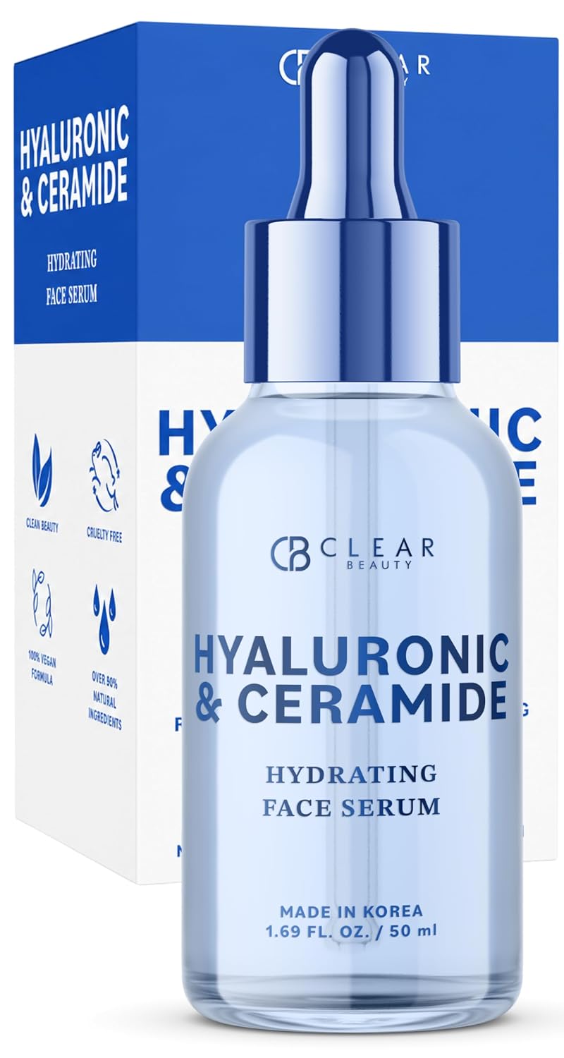 Clear Beauty Suero de ceramida y ácido hialurónico para cara, derma...