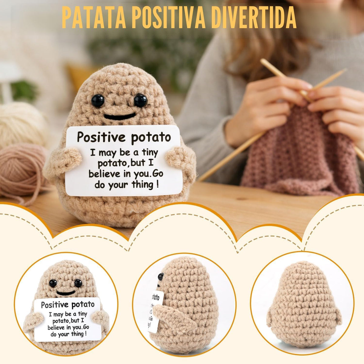 Mini juguete divertido de la muñeca de la patata del ganchillo de l...