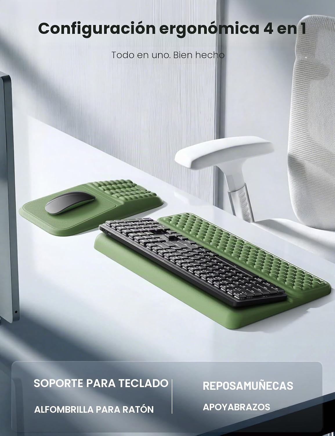 Vaydeer Juego de soporte para teclado y almohadilla para ratón con...