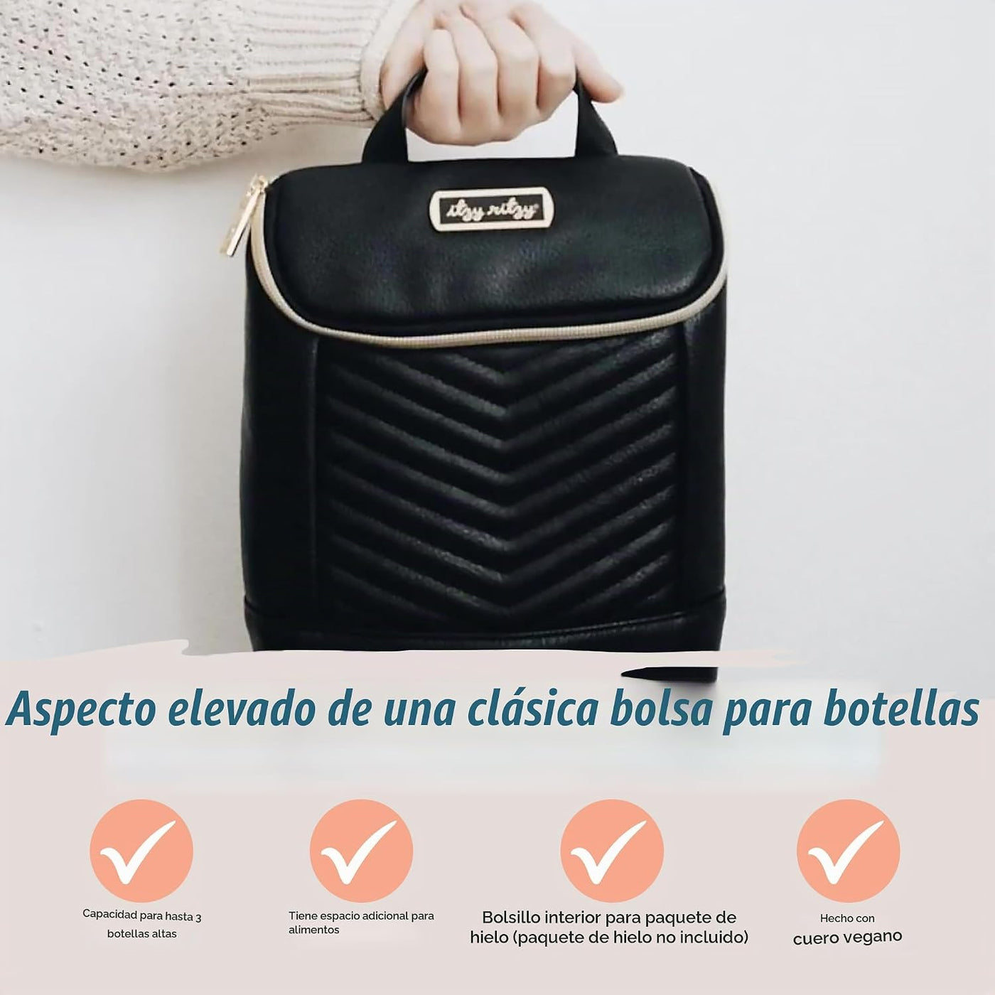 Itzy Ritzy Bolsa aislada para botellas, mantiene las botellas calie...