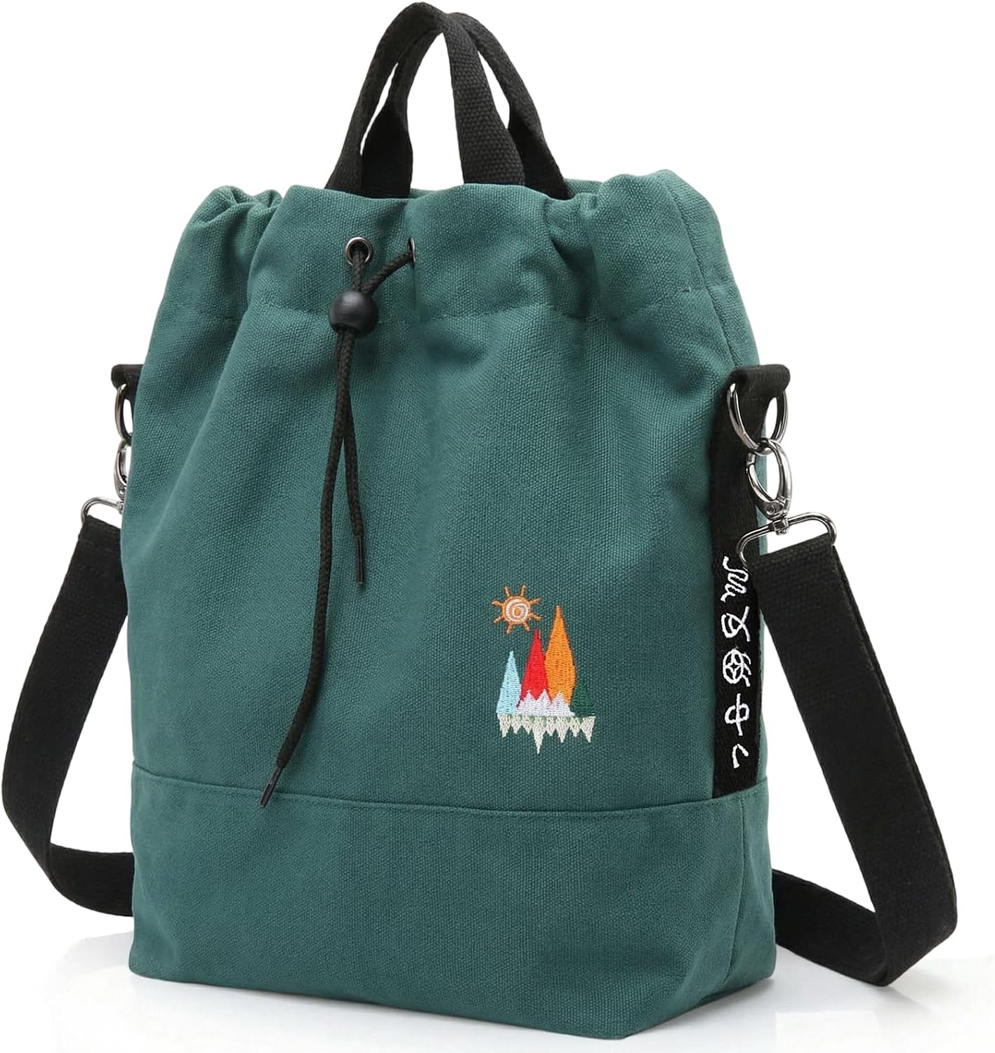 Bolso de mano de lona, bolso de hombro informal, bolso de trabajo, bolso cruzado con bordado de sol