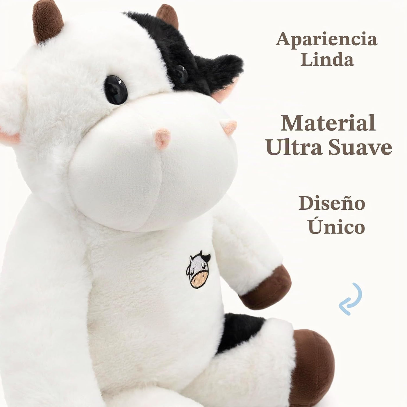 IKASA Juguete de peluche de vaca grande, 18 pulgadas, juguetes espo...