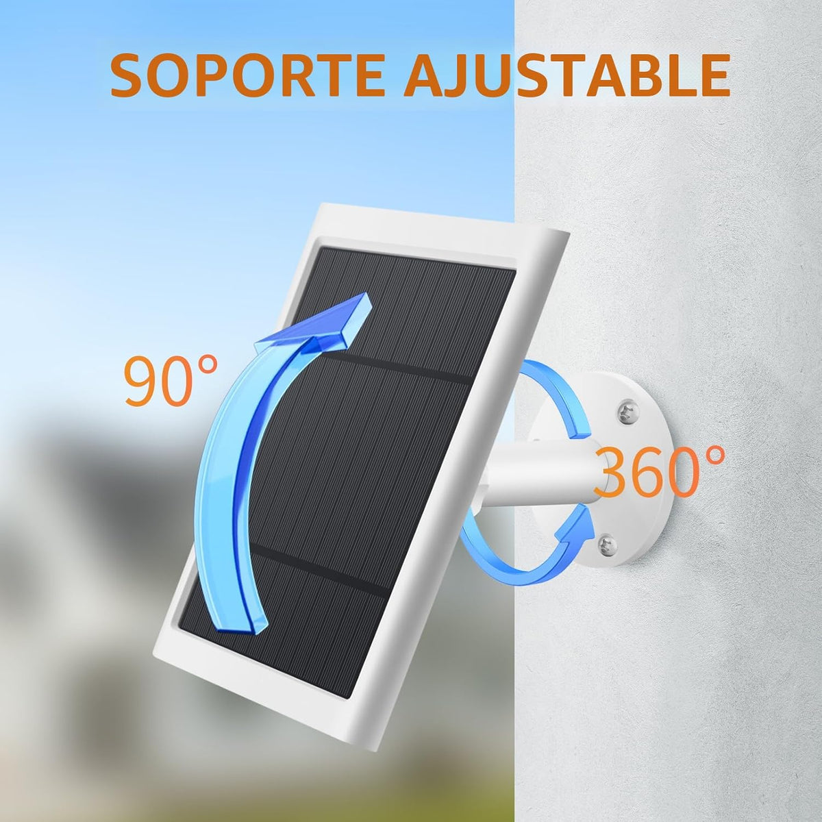 Panel Solar para Cámara Ring, Cargador Solar de 4W Compatible con R...