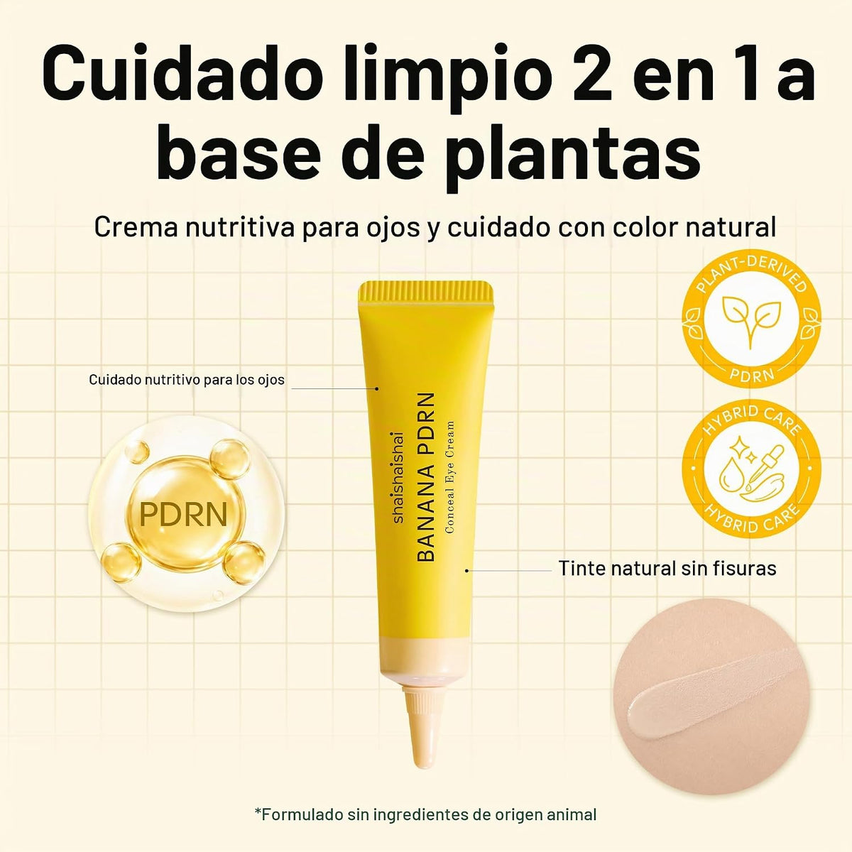 shaishaishai BANANA PDRN Conceal, Hidratante Bajo Los Ojos 0.52 oz...