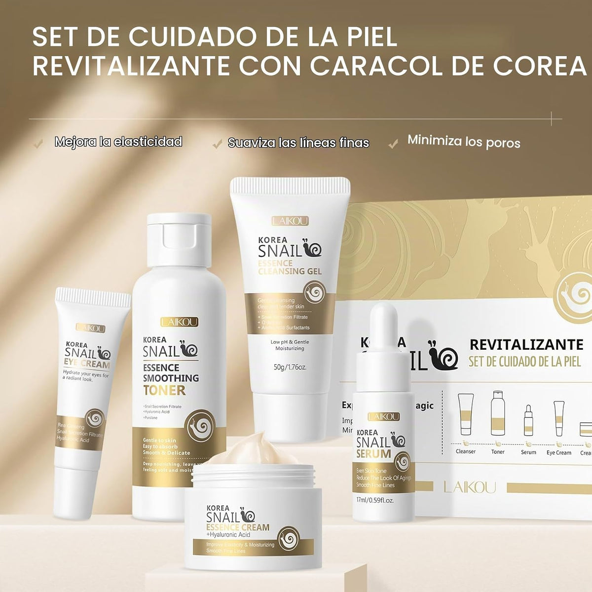 LAIKOU - Cuidado coreano de la piel, juego de cuidado de la piel, m...
