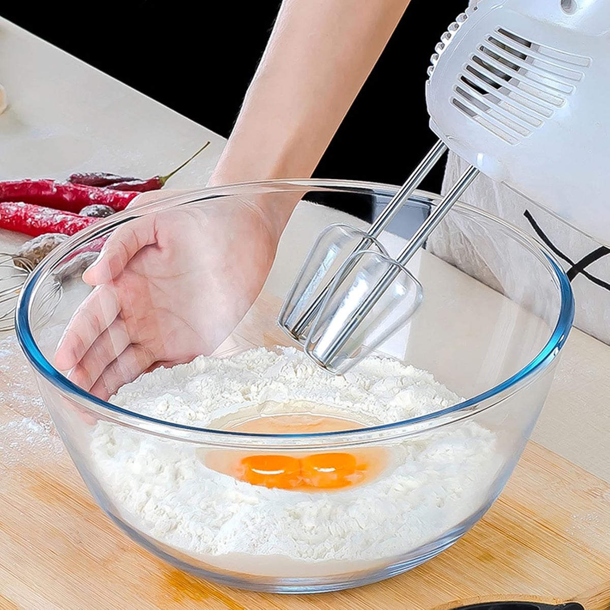 Juego de 3 cuencos de vidrio para mezclar Homwin para cocina, horne...