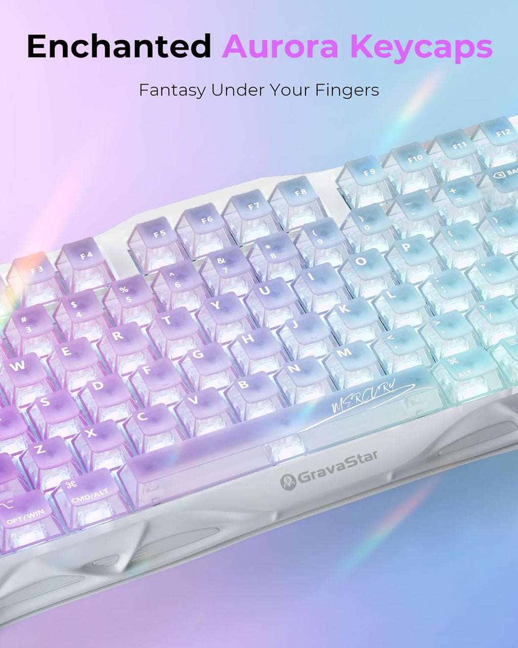 GravaStar Mercury K1 Lite 75% teclado para juegos, teclado inalámbr...
