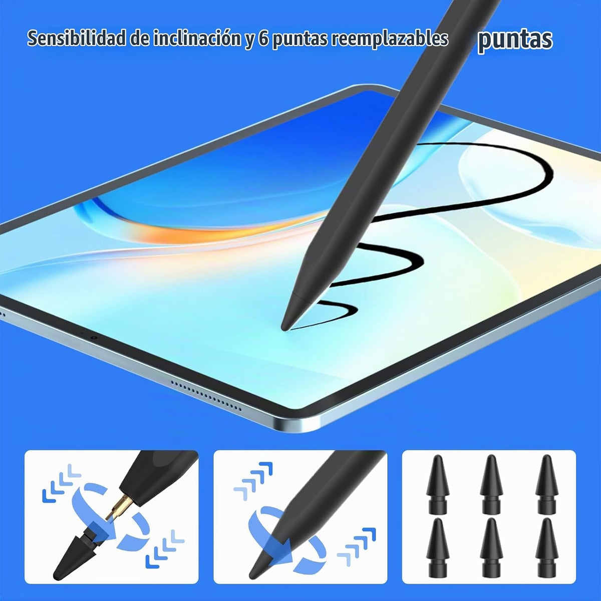 Lápiz óptico para iPad 2018-2026, USB C de 8 minutos, 3 veces carga...