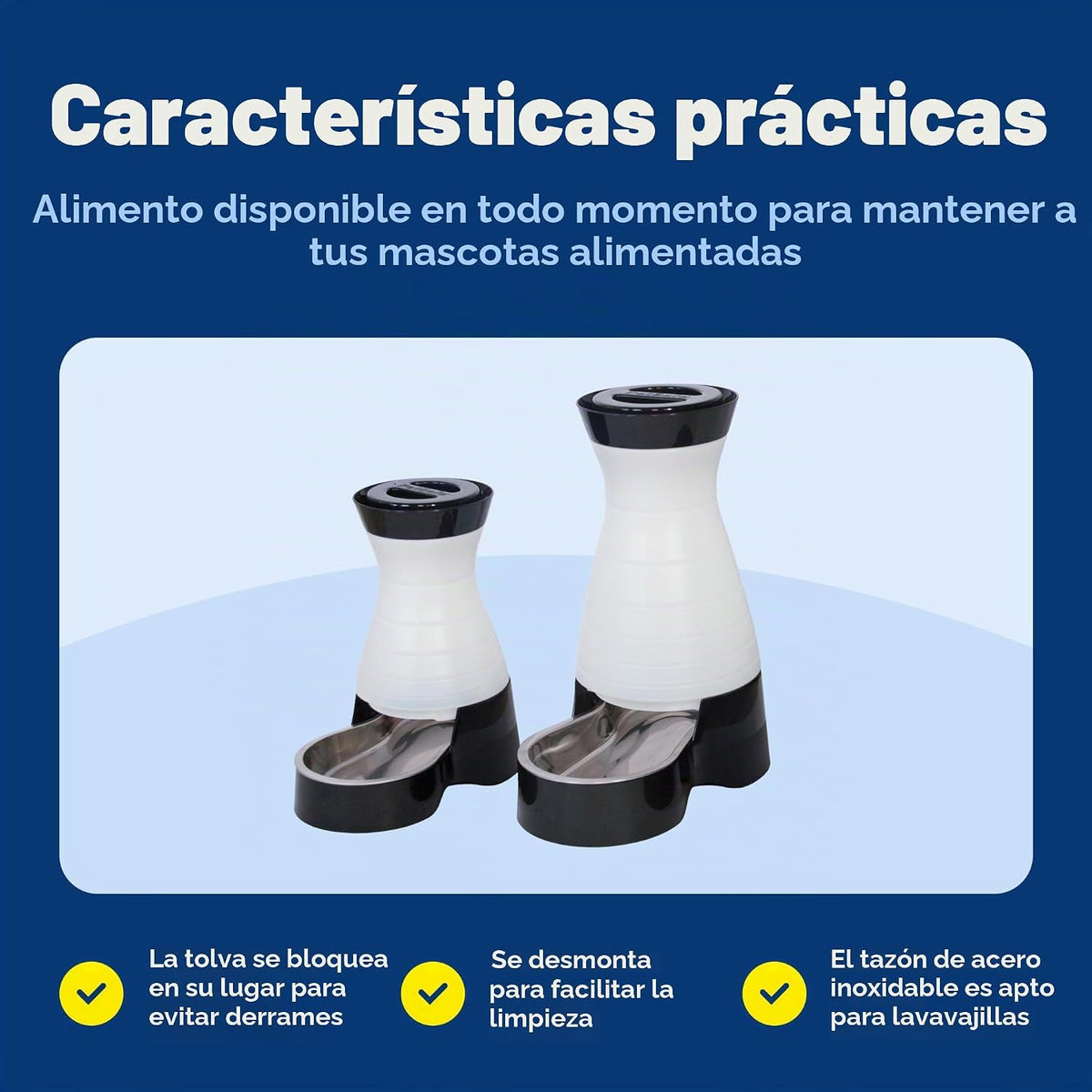 Estación de comida PetSafe para perros y gatos con tazón de acero i...