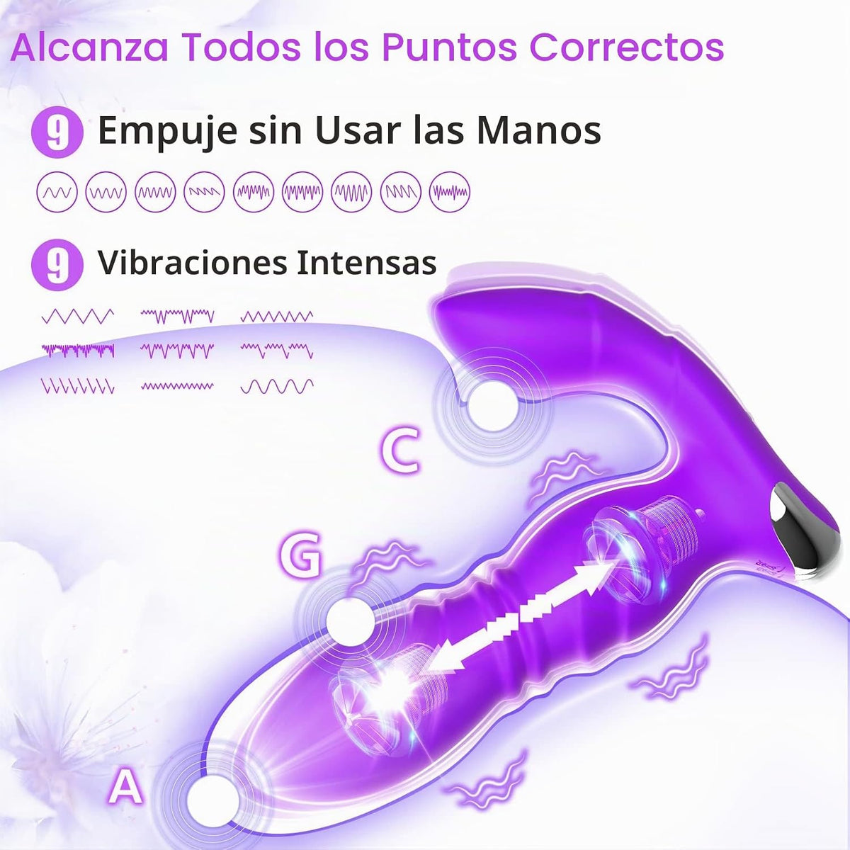 Juguetes sexuales para adultos para mujeres - Vibrador de empuje po...