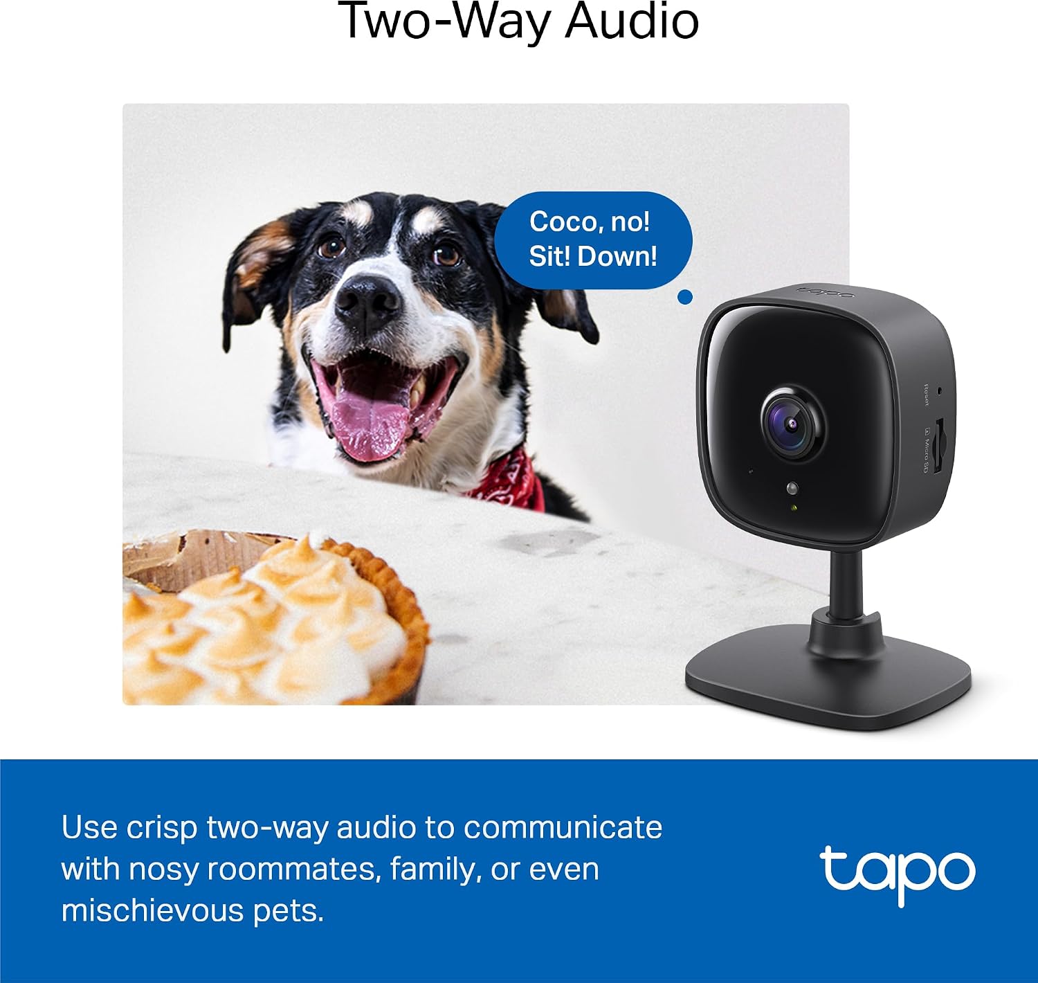 Tapo - Cámara de seguridad interior de 1080P para monitor de bebé,...