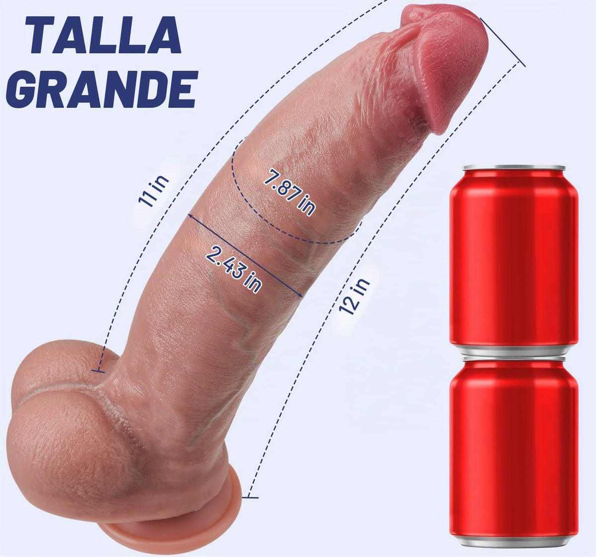 Consolador grande y grueso de 12 pulgadas, consolador anal gigante...