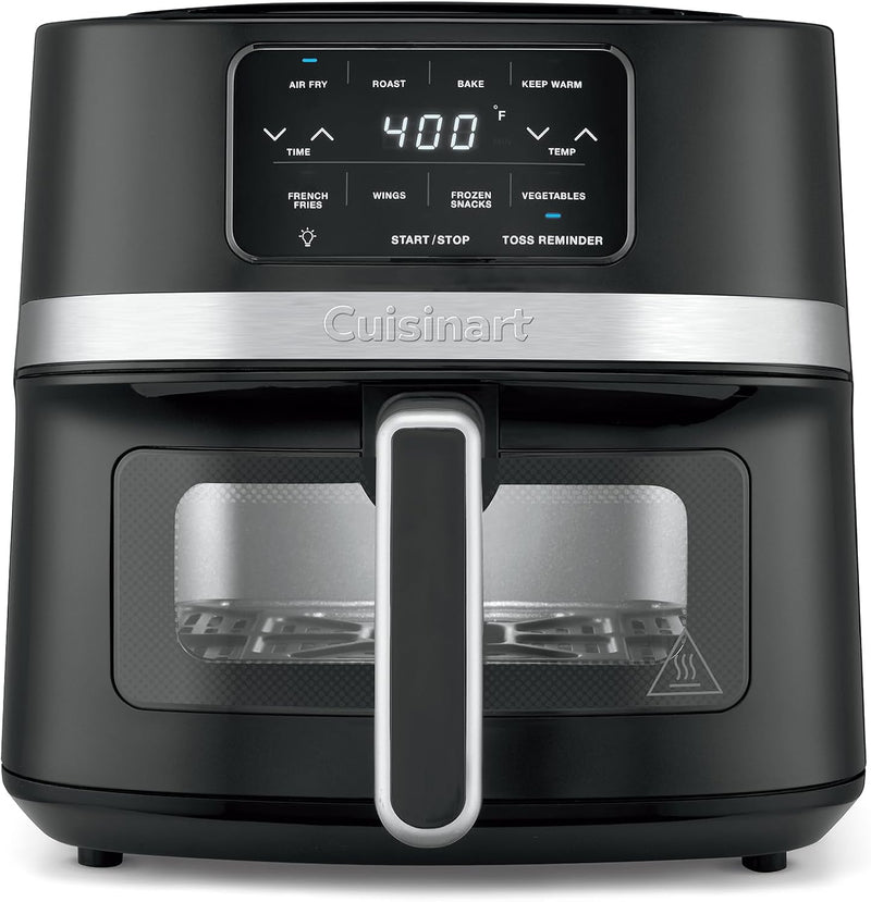 Cuisinart Freidora de aire, freidora de cesta de 4.5 cuartos con 4 funciones de cocción para freír al aire, asar, hornear y mantener el calor
