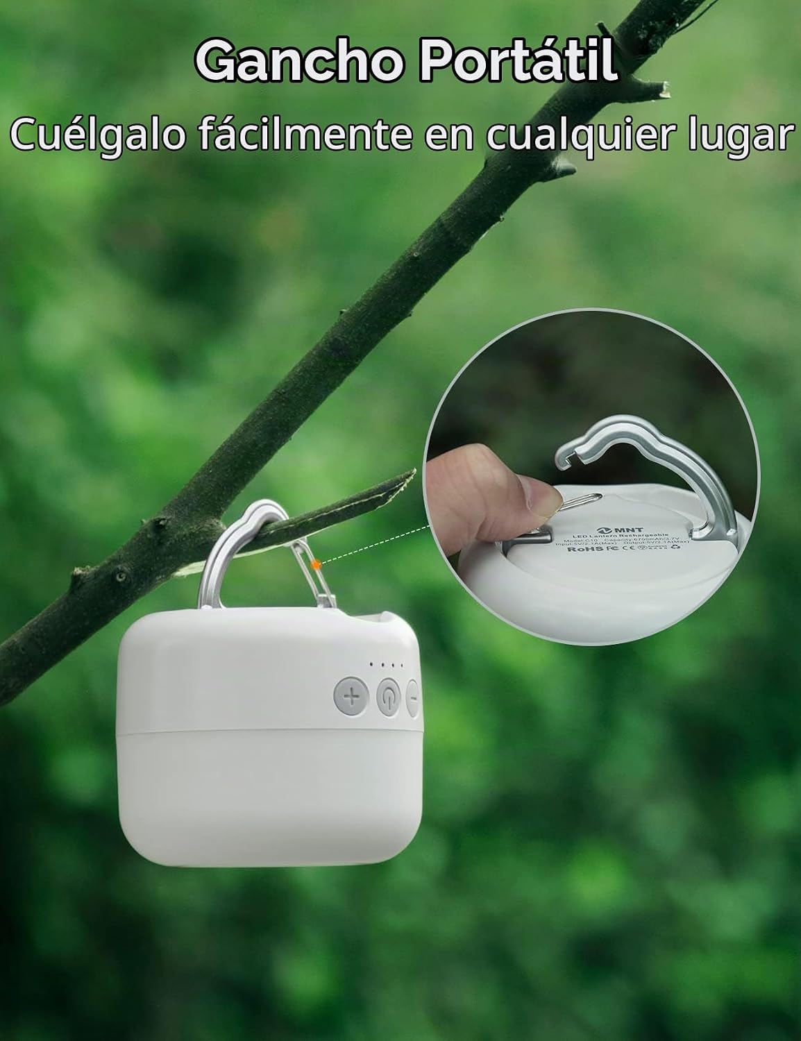 ZMNT - Linterna LED para campamento recargable 1000LM, hasta 300H d...