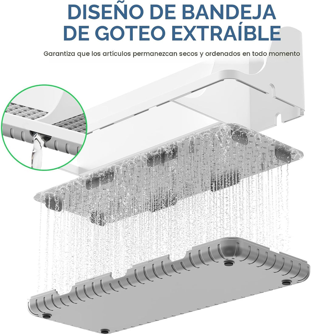 Organizadores y almacenamiento de mostrador de baño con 3 soportes...