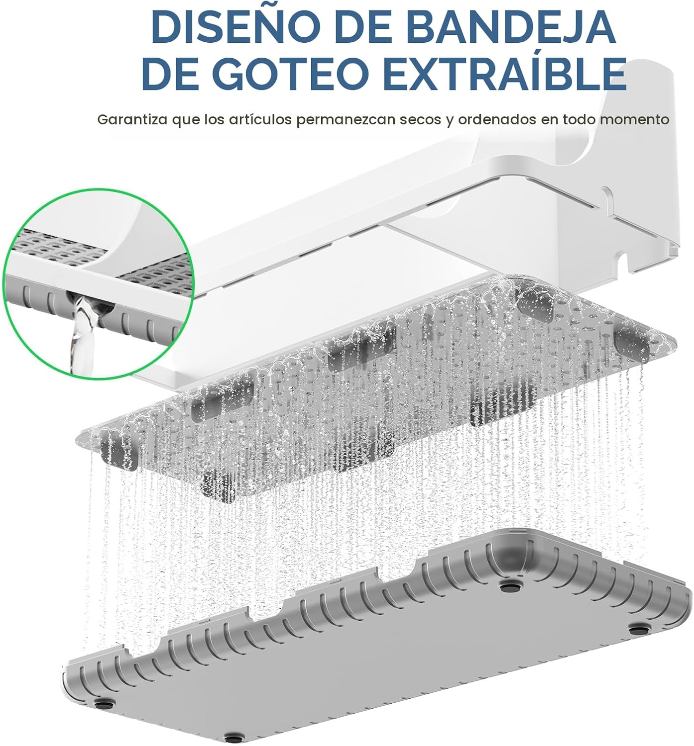 Organizadores y almacenamiento de mostrador de baño con 3 soportes...