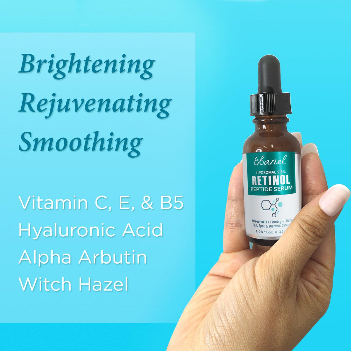 Ebanel Paquete de crema hidratante y suero de retinol al 2.5%
