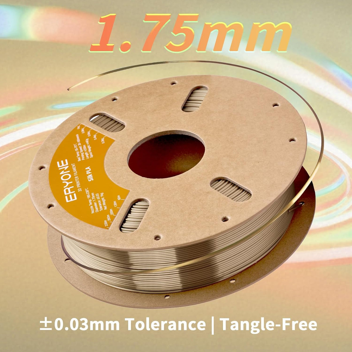 ERYONE Filamento PLA de seda para impresora 3D de 0.069 pulgadas +\...