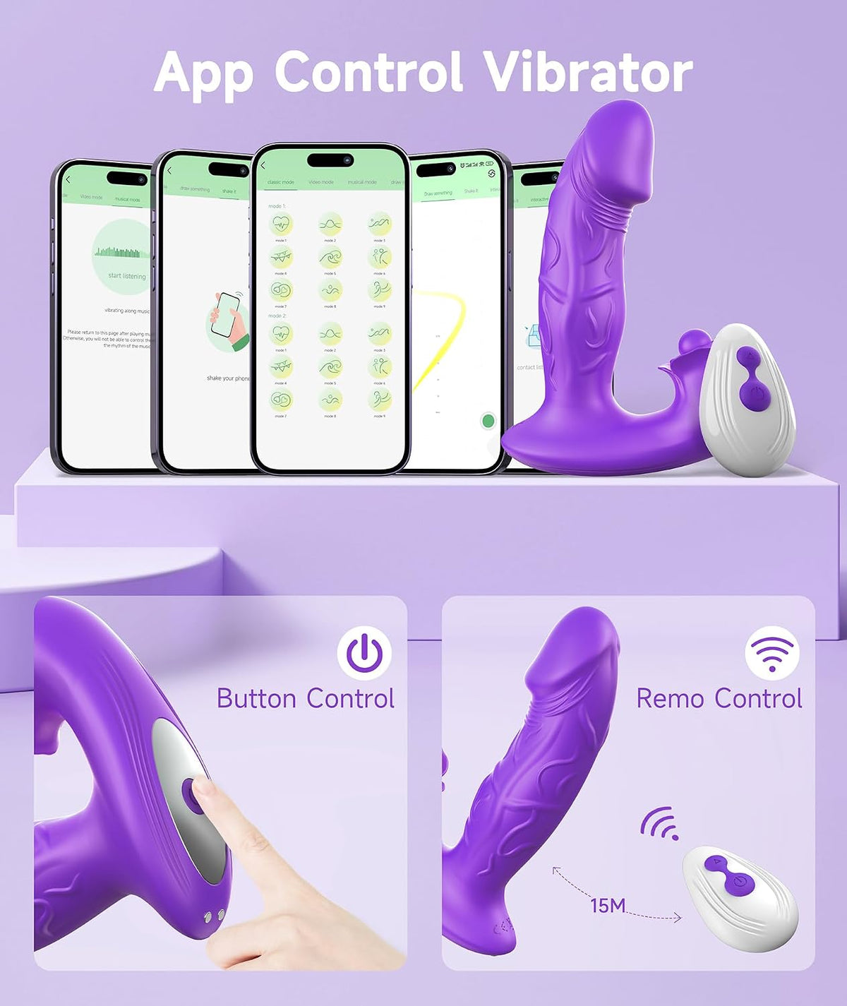 Juguetes sexuales para mujeres, vibrador 3 en 1 con control remoto...
