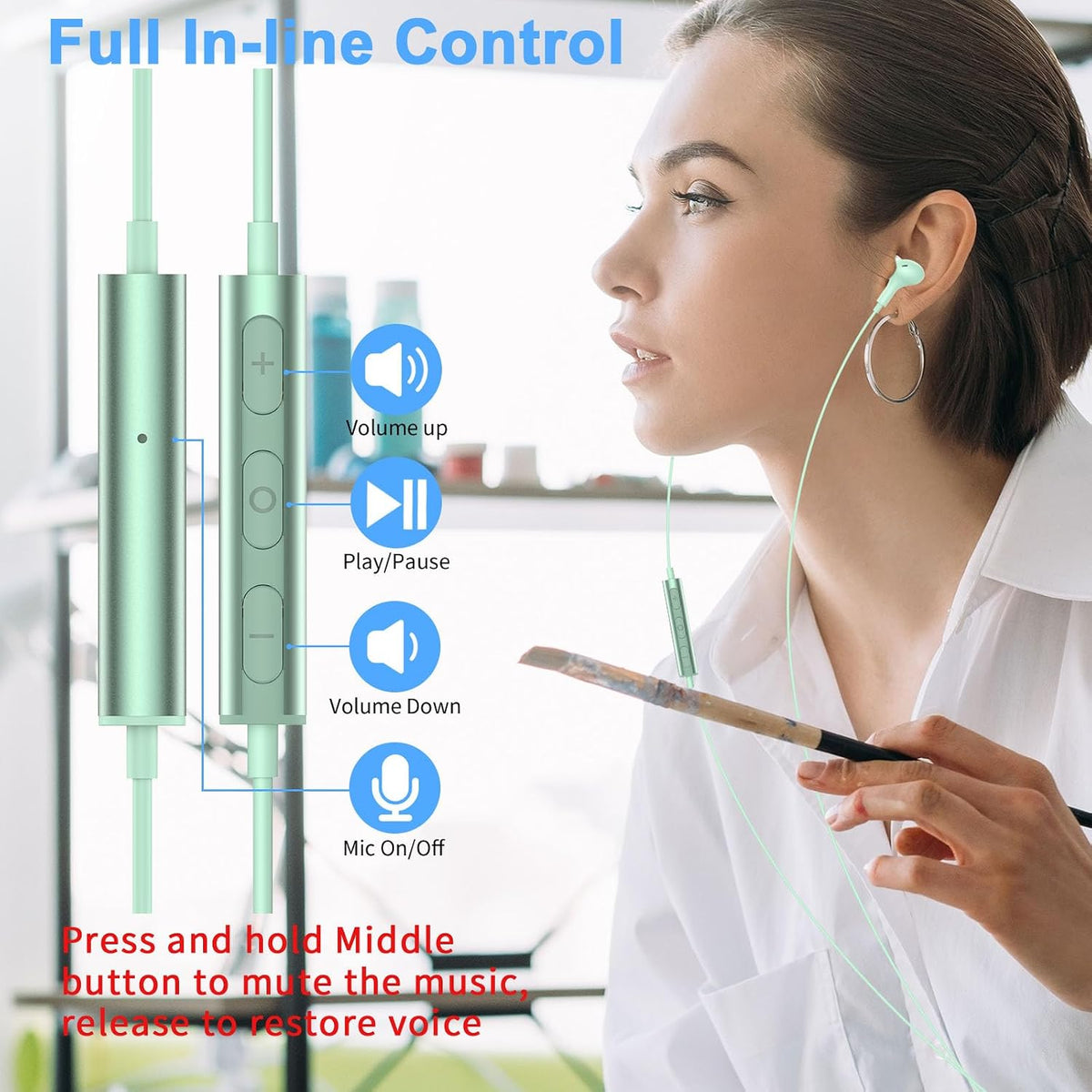 AIAUXAI Auriculares USB con micrófono para PC portátil, auriculares...