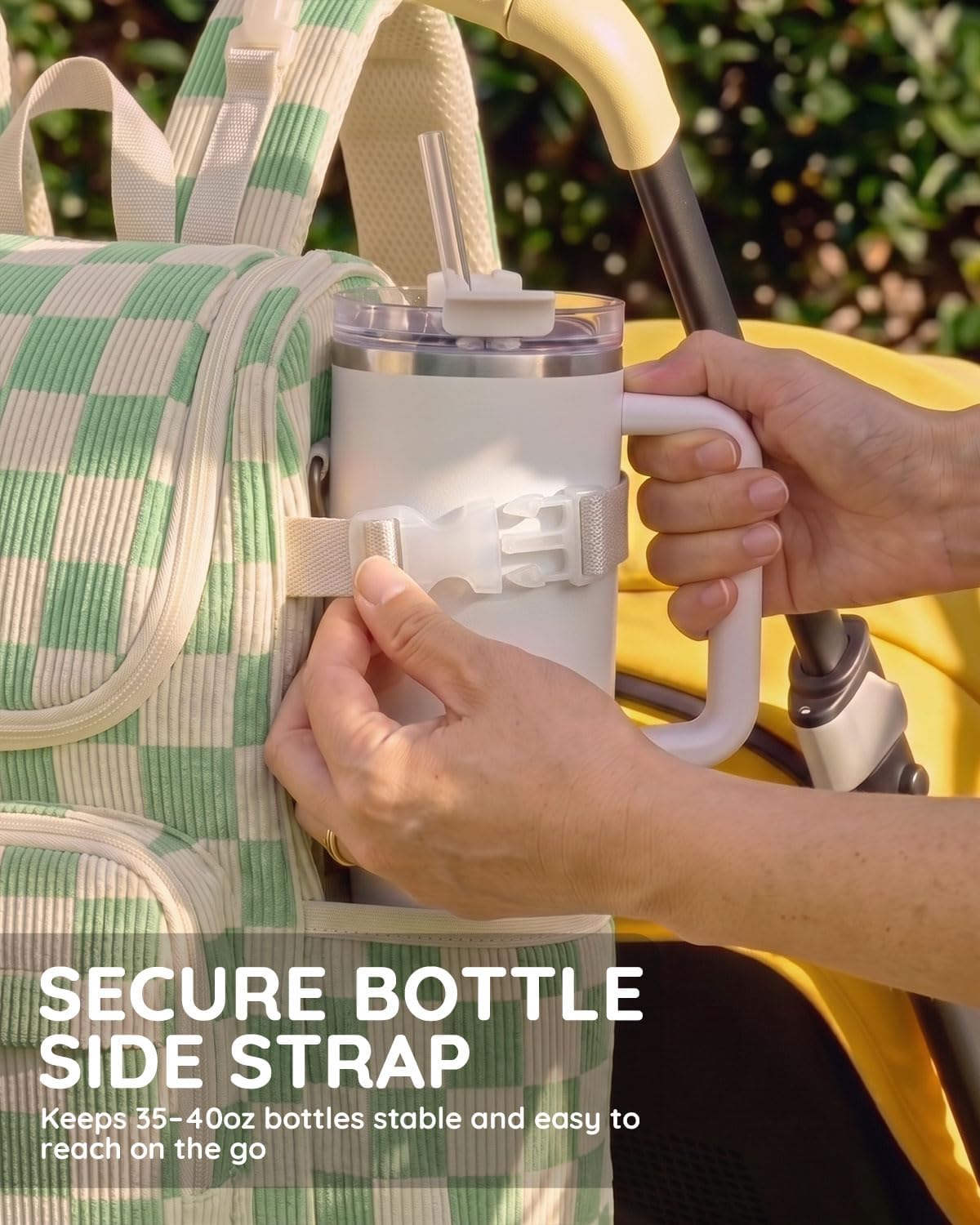 suwarble Mochila grande de pana para pañales para mamá, bolsa de vi...