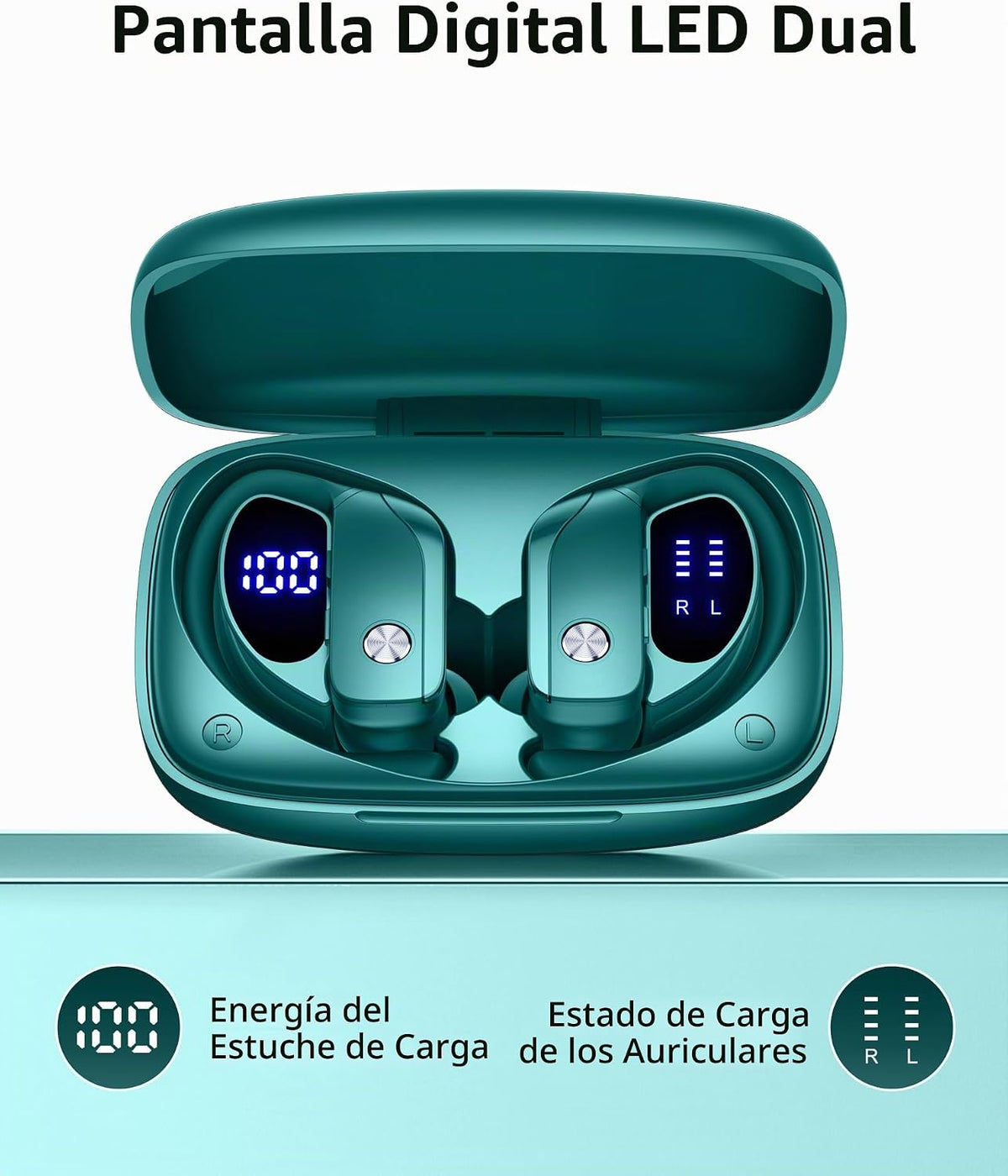 Auriculares inalámbricos Bluetooth con ganchos para las orejas con...