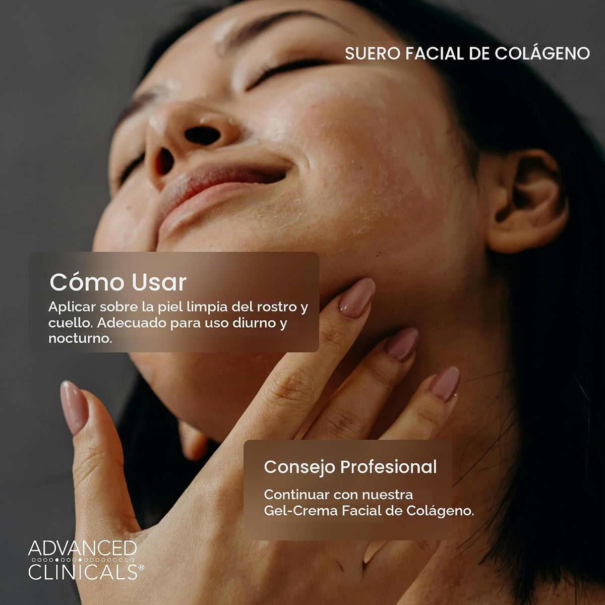 Advanced Clinicals Suero de colágeno para la cara | Suero de péptid...