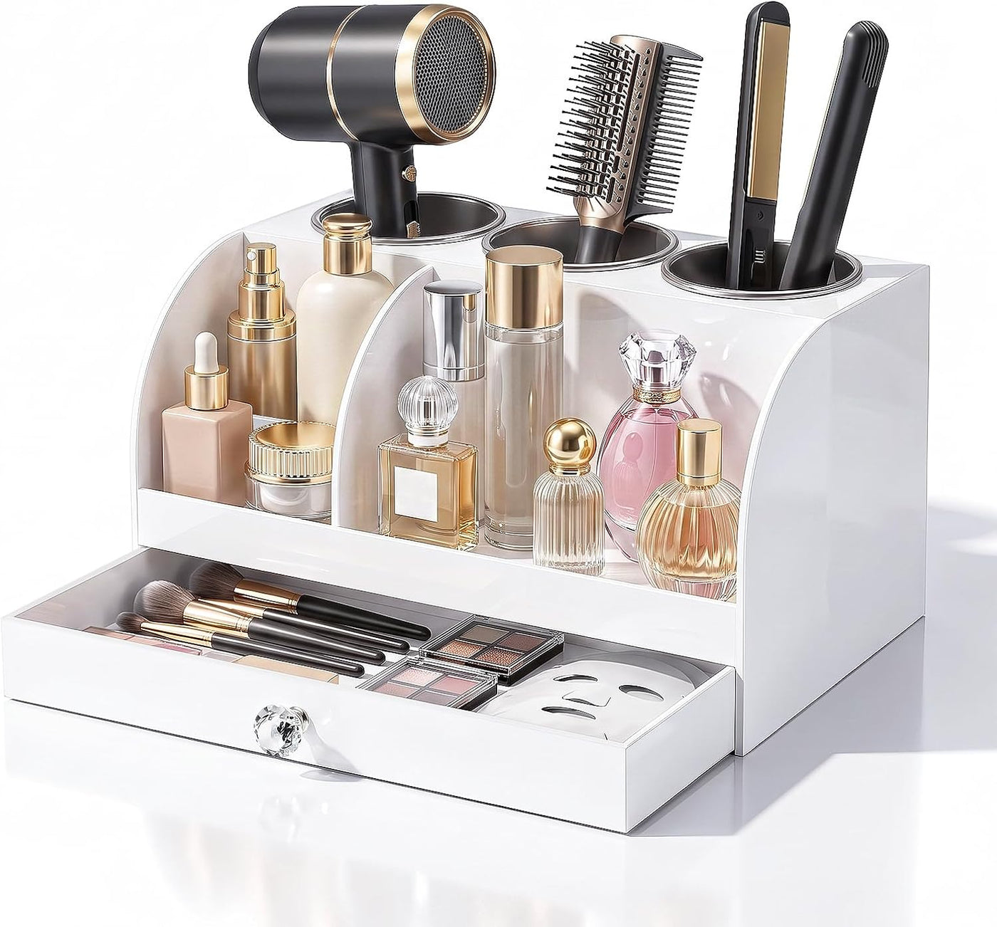 Organizador de herramientas para el cabello con cajón, organizador...