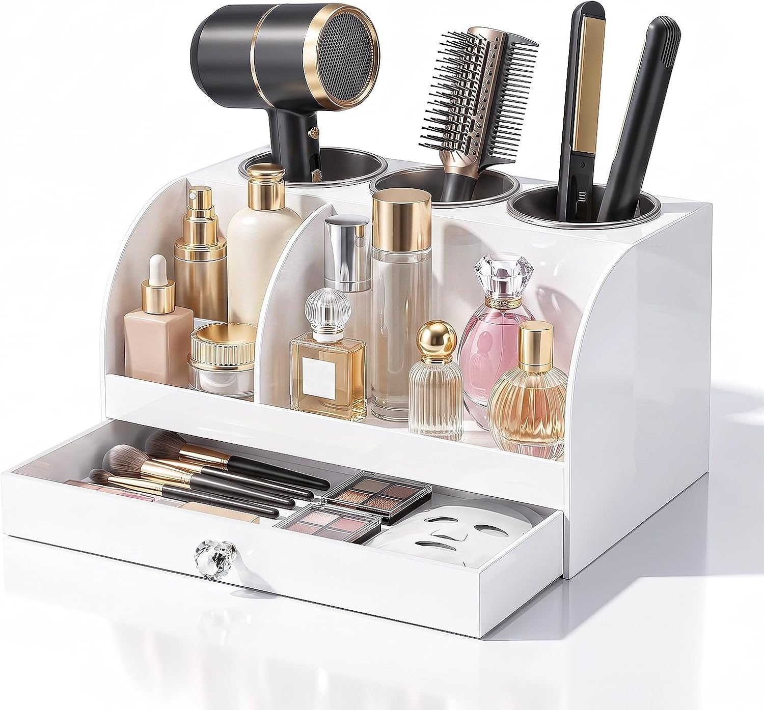 Organizador de herramientas para el cabello con cajón, organizador...