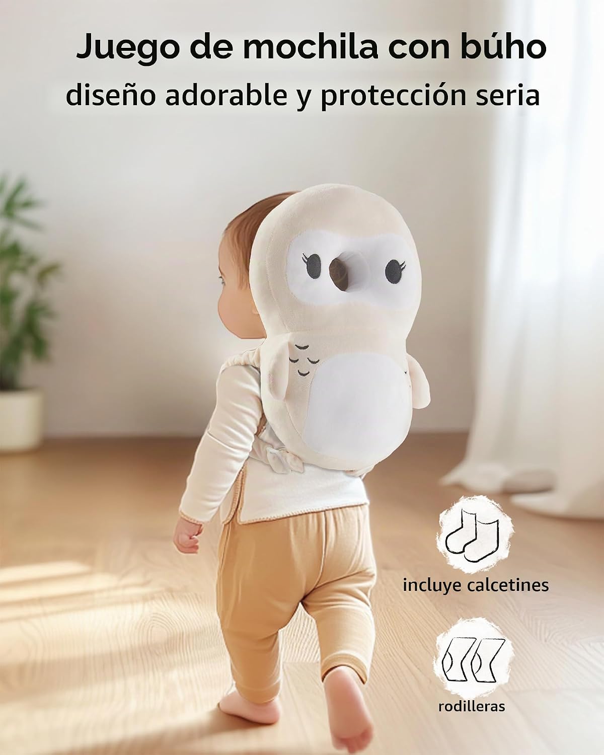 Fortella Mochila protectora de cabeza de bebé, almohada de protecci...