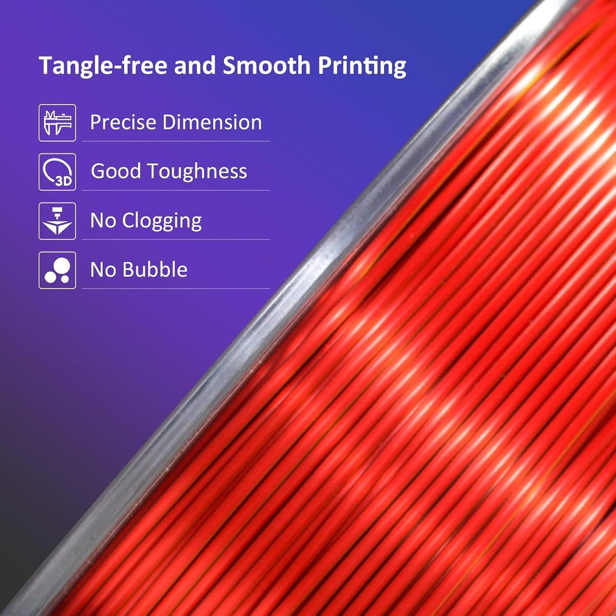 XZN Filamento PLA Seda Tricolor para Impresora 3D, Filamento PLA Se...