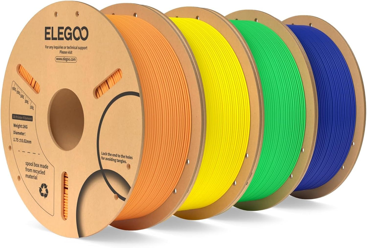 ELEGOO Filamento PLA para impresora 3D de 8.8 lbs, naranja\/amarill...