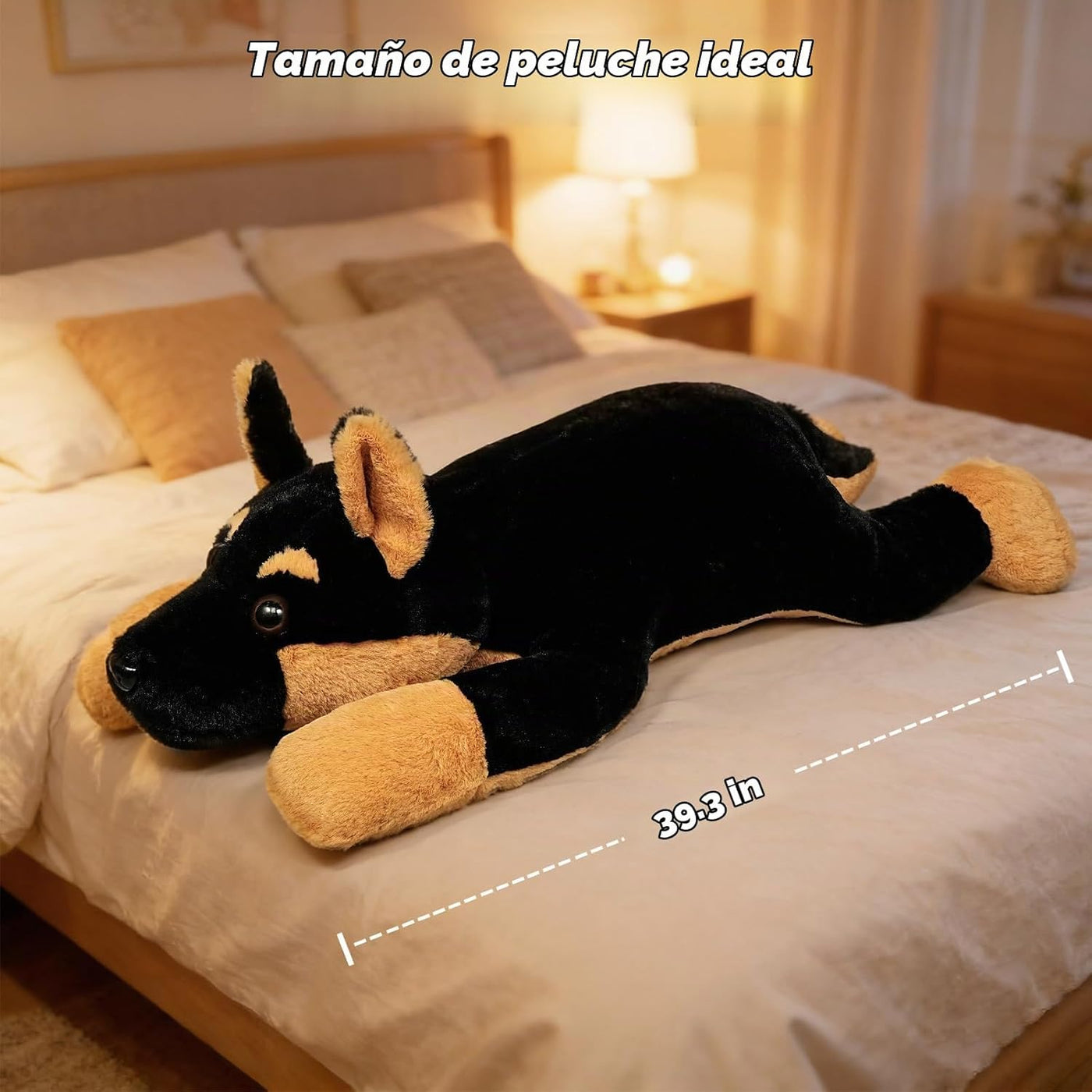 ZBLX Peluche de perro pastor alemán gigante, animal de peluche gran...