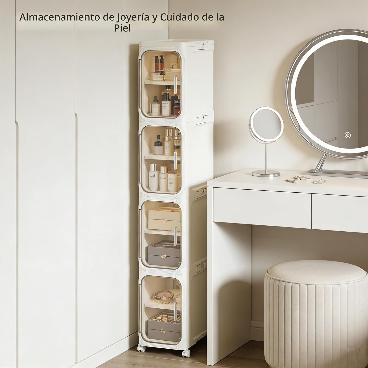 LXLXXL Armario de almacenamiento estrecho para baño delgado con rue...