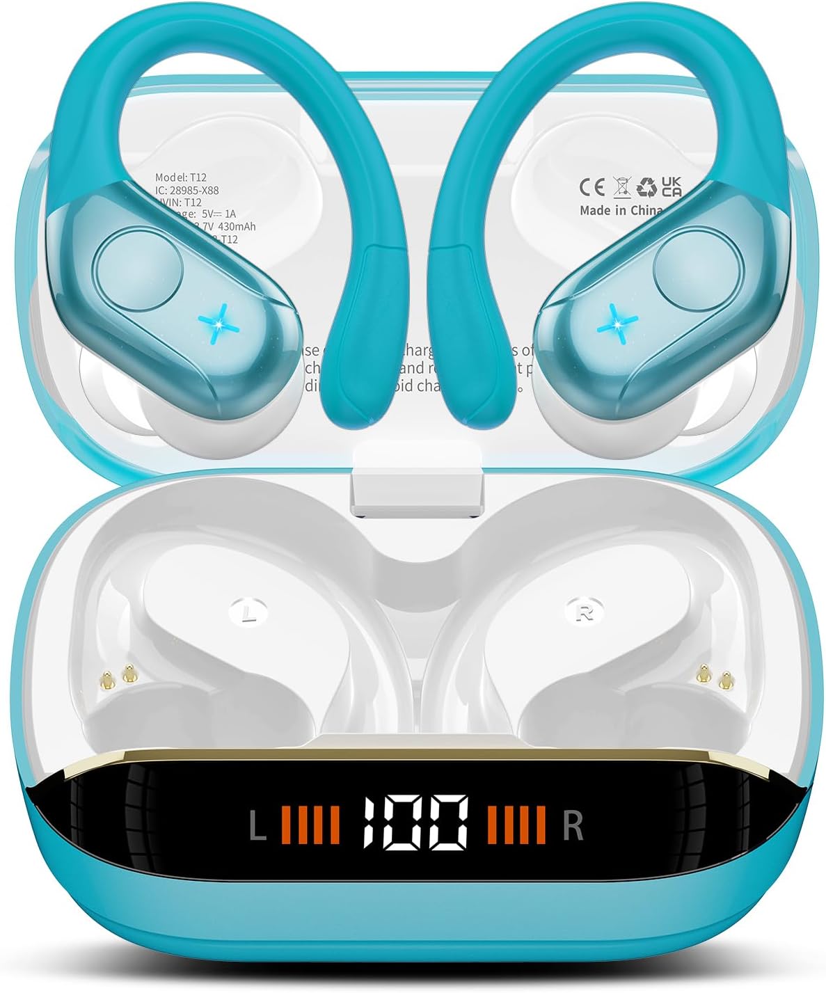 Auriculares Bluetooth 5.4 Auriculares Estéreo 75H Deportes Inalámbr...
