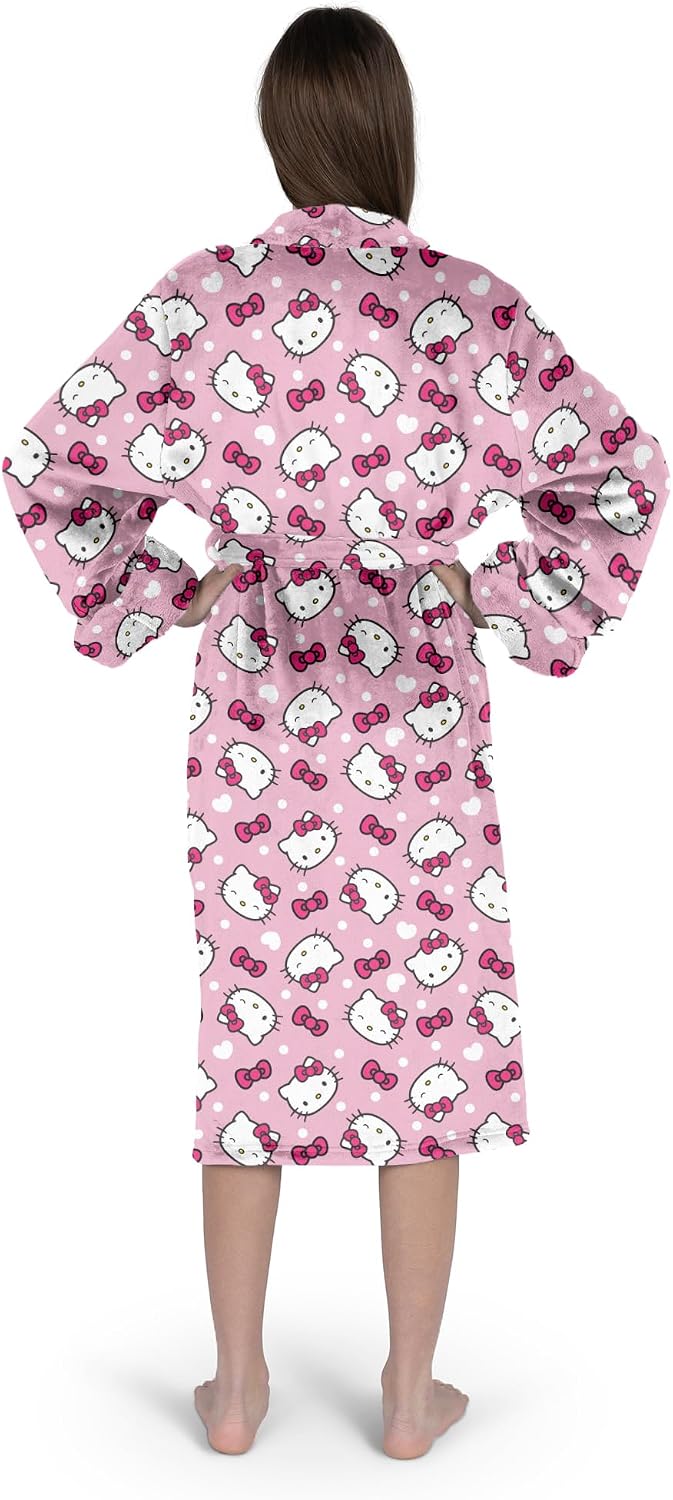 Northwest - Bata de Hello Kitty para mujer de seda táctil para esta...