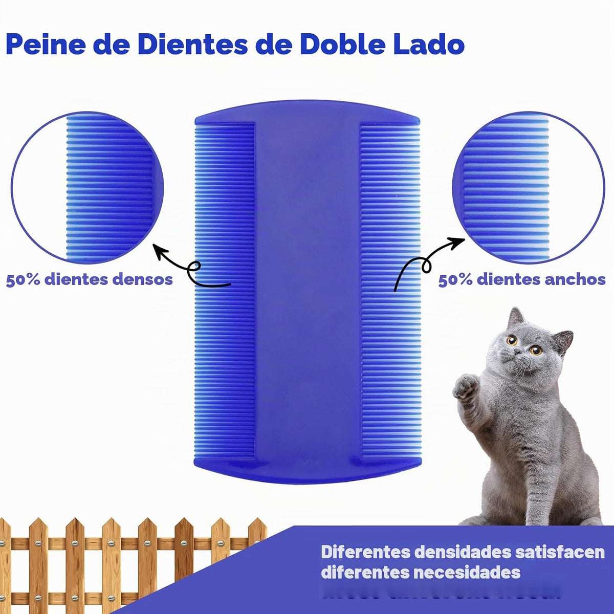 Peine para pulgas para gatos y perros, paquete de 6 peines para pio...