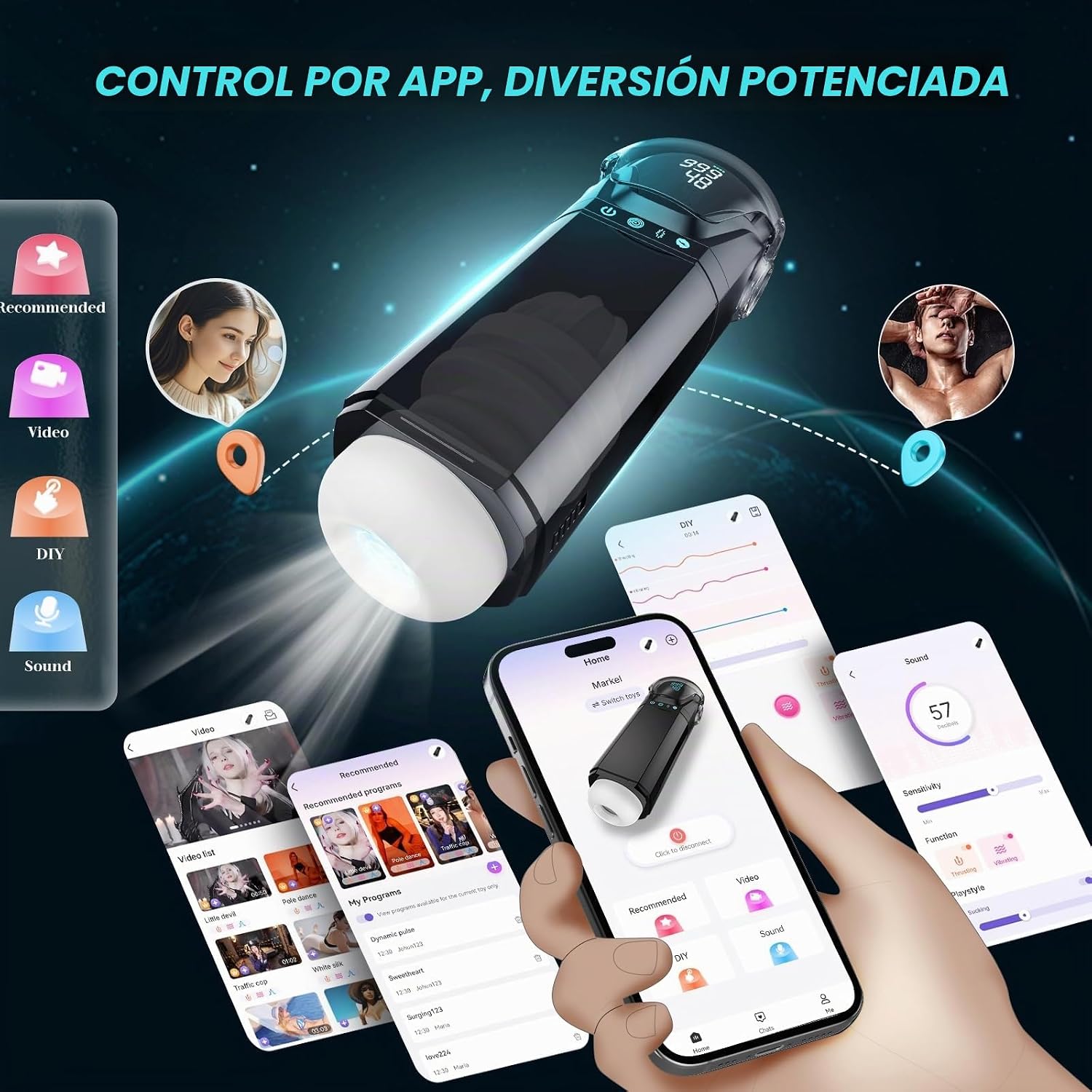 Uoffile Juguete sexual masculino para hombres, masturbador masculin...