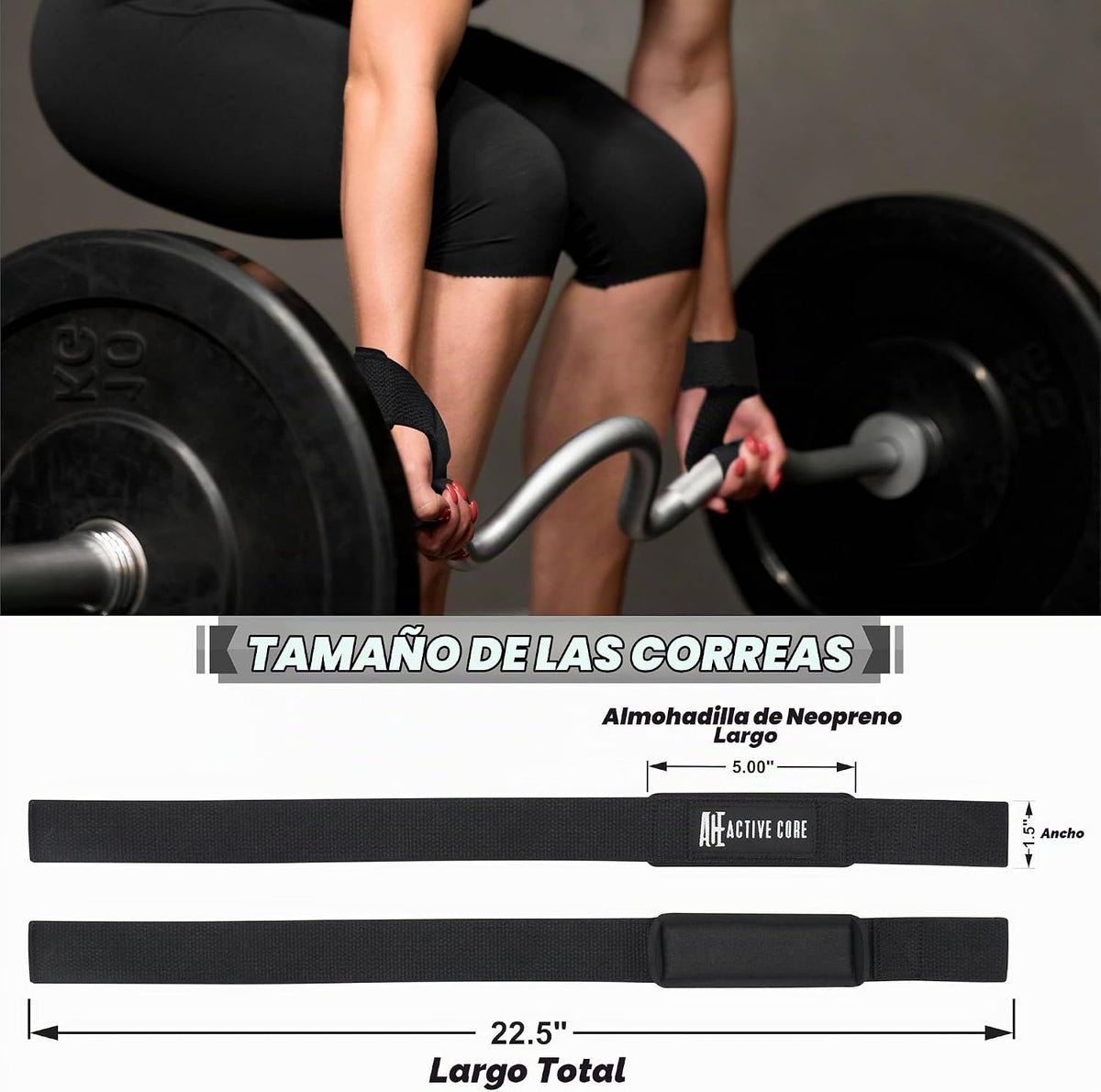 Correas de muñeca de levantamiento para levantamiento de pesas, cor...