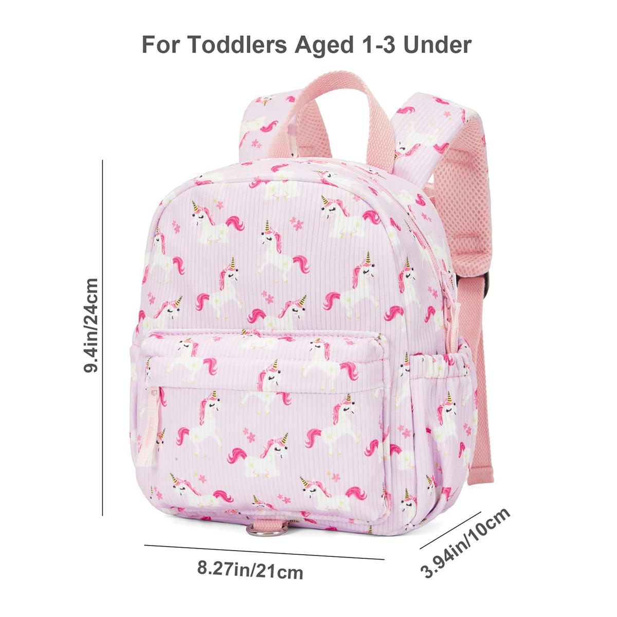 KingCheer Mochila de pana para niños pequeños con correa desmontabl...