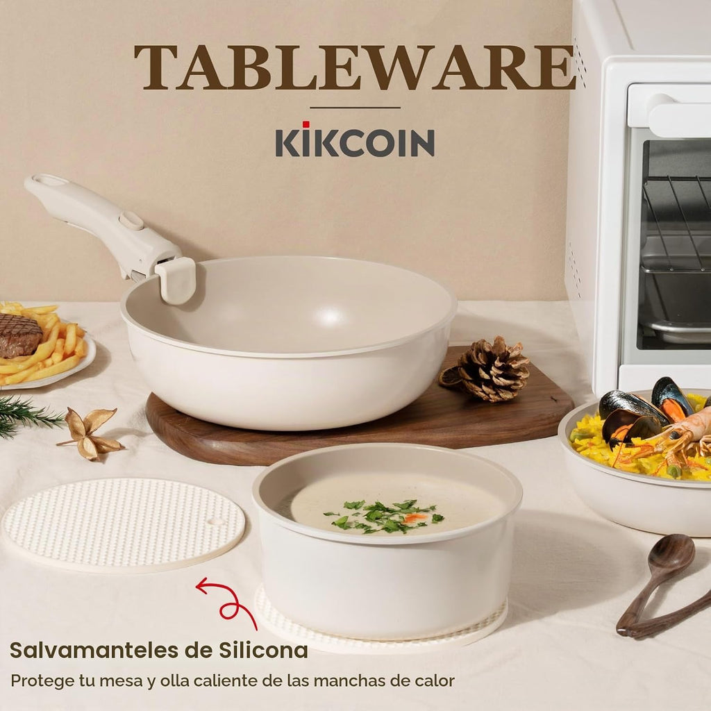 Juego de utensilios de cocina de cerámica KIKCOIN, juego de 22 piez...