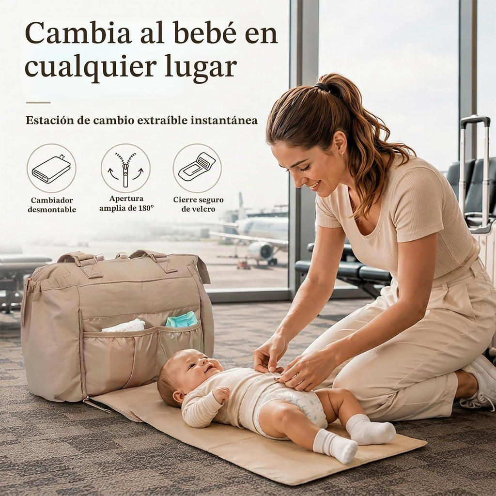 MOMINSIDE Bolsa de pañales con cambiador de pañales, bolsa de pañal...