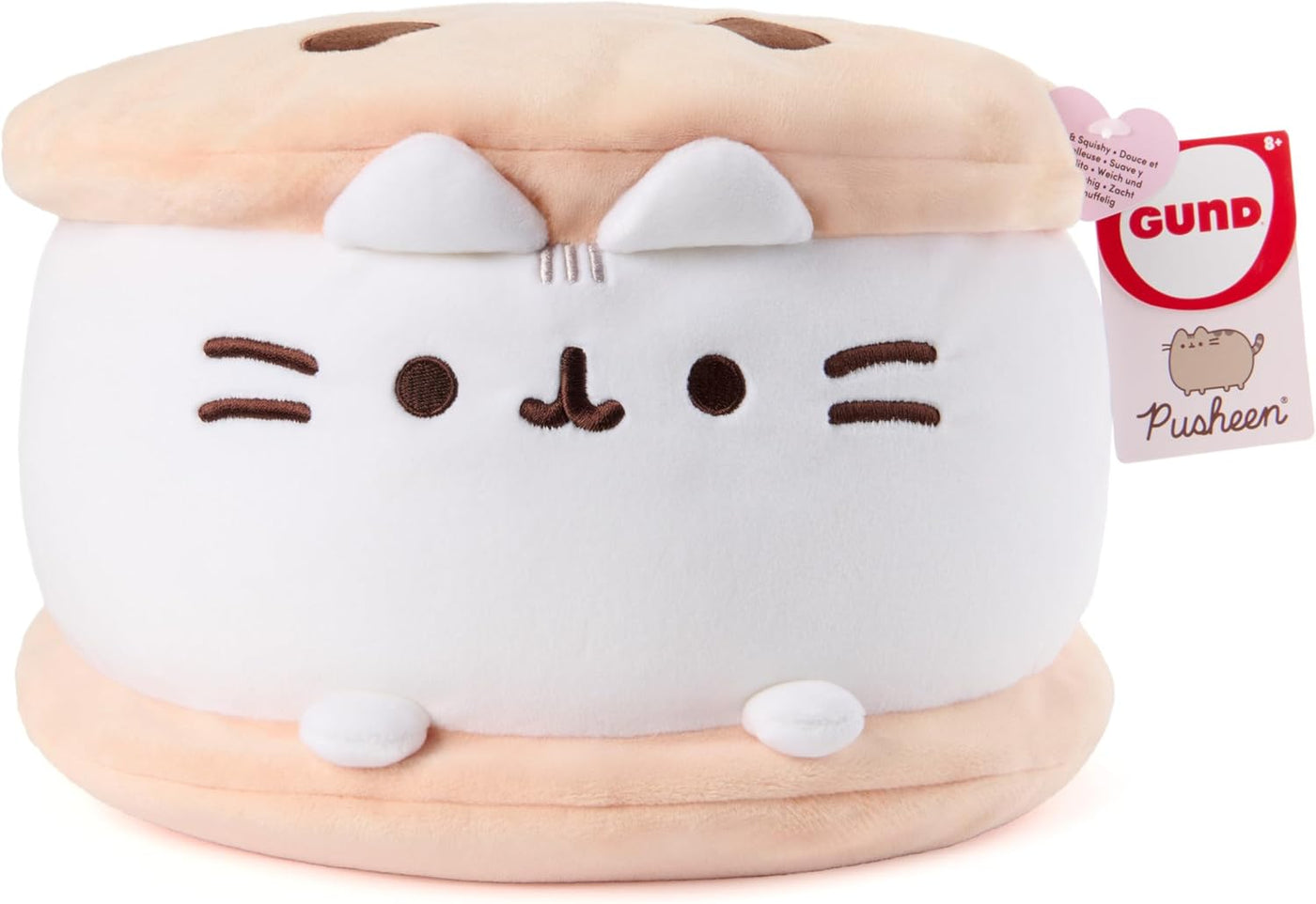 GUND Pusheen - Peluche Squisheen de sándwich de helado de galleta,...