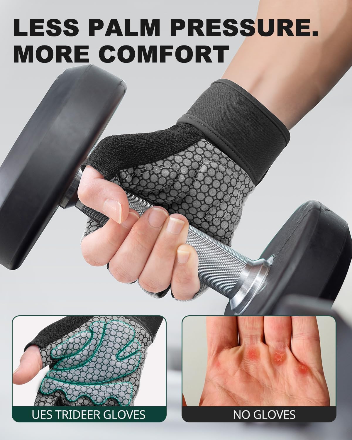 Trideer Guantes de levantamiento de pesas para mujeres y hombres |...