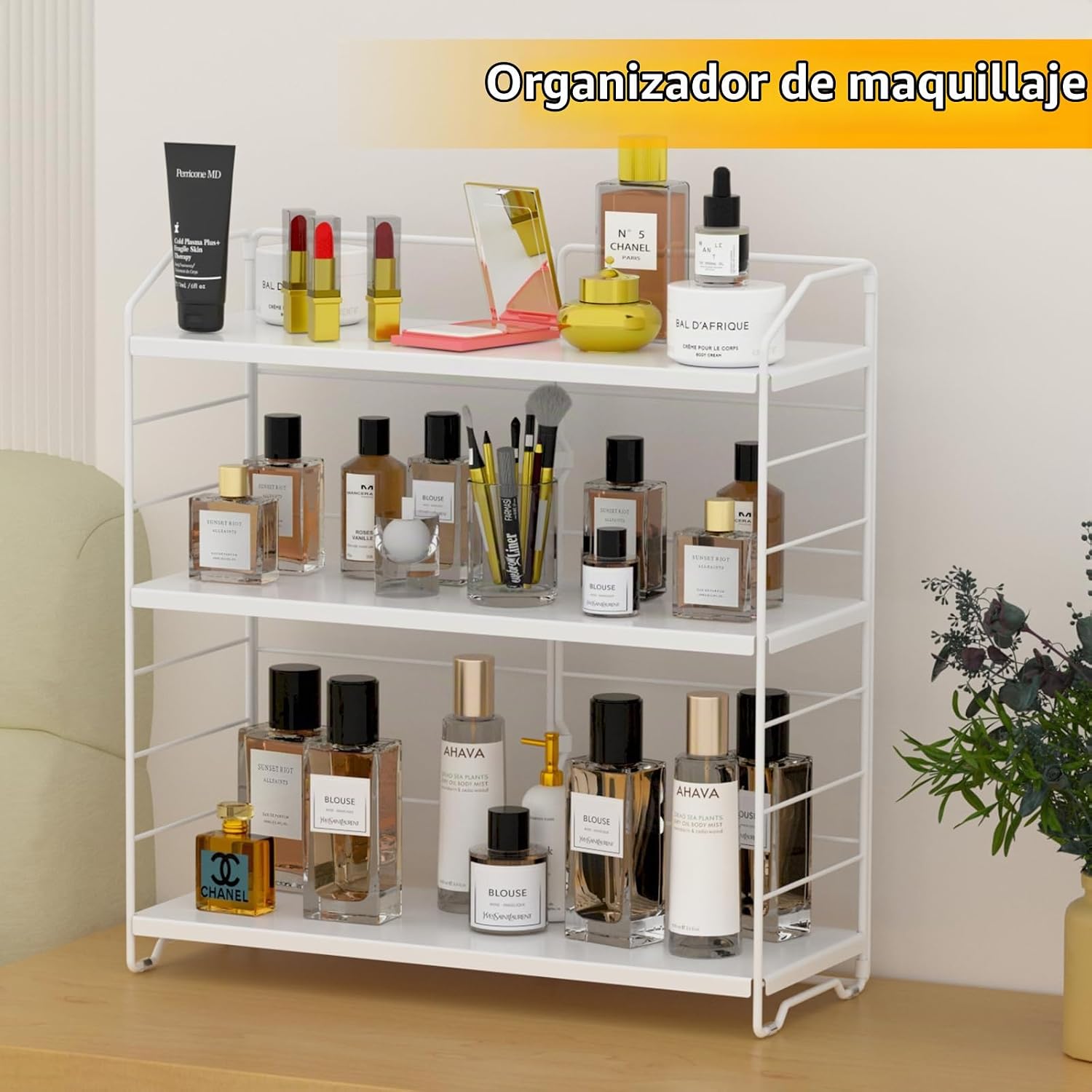BOIVSHI Organizador de encimera de baño, organizador de mostrador d...