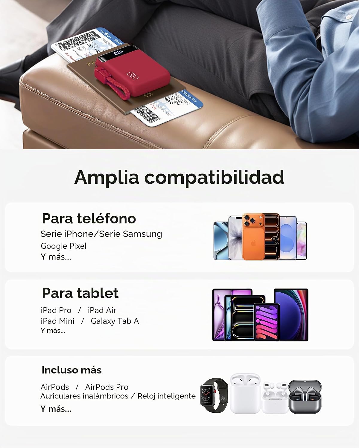 INIU Cargador portátil, banco de carga rápida más pequeño del poder...
